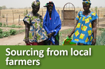 Sourcing from local farmers
