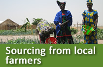 Sourcing from local farmers